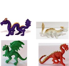 Doll House Shoppe 4 Toy Dragon Set different colors Micro-mini Miniature - £4.12 GBP
