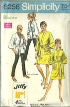 Simplicity Sewing Pattern 8256 Unisex Mens Misses Housecoat Kimono Robe Sz 38 40 - £7.95 GBP