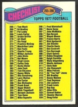 1977 Topps Football Card Checklist #332 Unmarked ex/em - £0.79 GBP