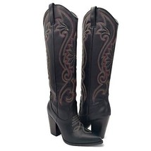 Steve Madden Women&#39;s Size 8 Lasso Black Multi Block Heel Western Knee Hi... - $174.99