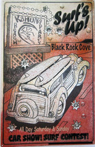 Surf&#39;s Up Black Rock Cove Metal Sign - £15.64 GBP