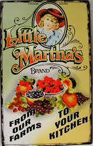 Rustic/Vintage Litle Martha&#39;s Brand Produce Advertisement Metal Sign - $25.00