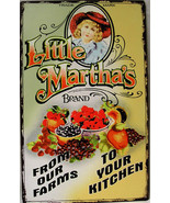 Rustic/Vintage Litle Martha&#39;s Brand Produce Advertisement Metal Sign - £19.66 GBP