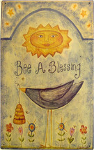Rustic/Vintage Bee a Blessing Folk Art Home Decor Metal Sign - £15.75 GBP