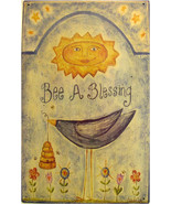 Rustic/Vintage Bee a Blessing Folk Art Home Decor Metal Sign - £15.73 GBP