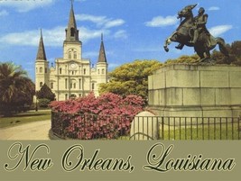 New Orleans Louisiana Jackson Statue Icon Tourist Travel USA Metal Sign - £13.32 GBP