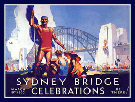 Sydney Bridge Australia Travel Planes Vacation Metal Sign - £13.39 GBP