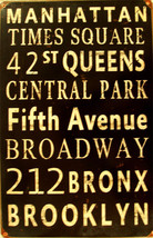 Manhattan New York Famous Cities Metal Sign - £16.06 GBP