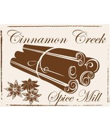 Cinnamon Creek Spice Mill Spices Food Baking Vintage Distressed Retro Me... - £18.83 GBP