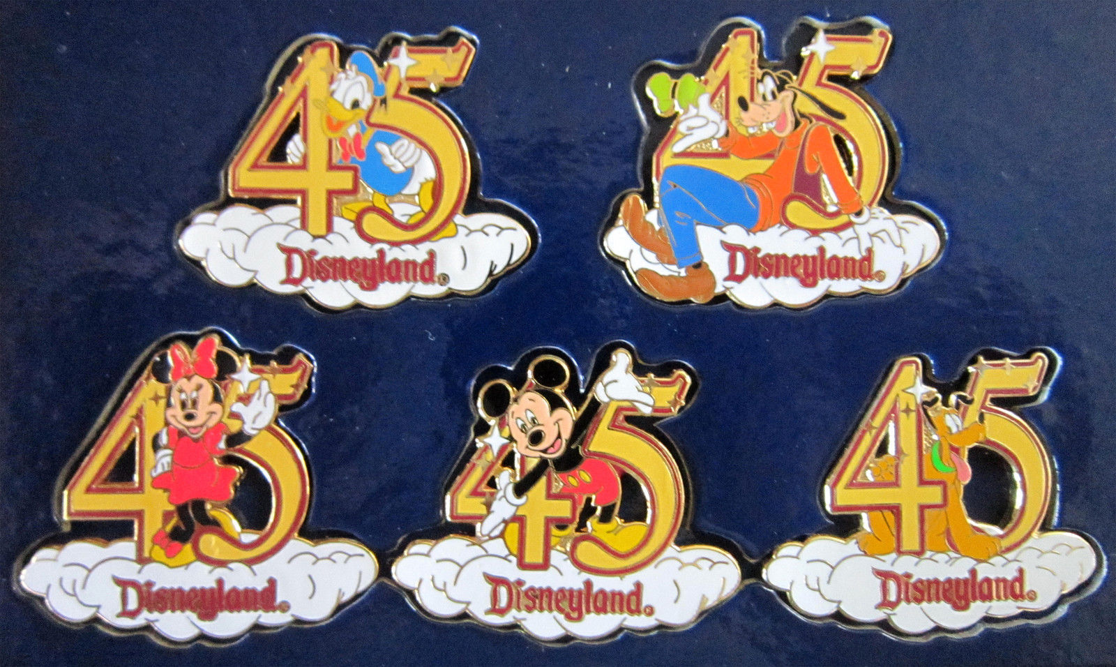 Primary image for Disneyland 45th Anniversary 5 Piece Collector Pin Set