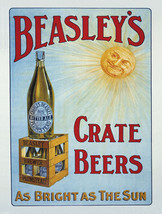 Beasley&#39;s Crate Beer Alcohol Bar Pub Beer Drinking Metal Sign - £15.98 GBP