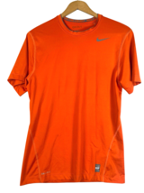 Nike Pro Combat Shirt Dri Fit Fitted Orange Size Small Mens Running Workout - $23.57