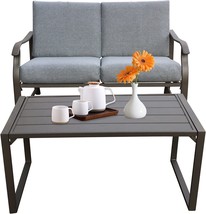 Homvent Outdoor Patio Furniture Love Seat And Coffee Table Set, Outdoor,... - £321.73 GBP