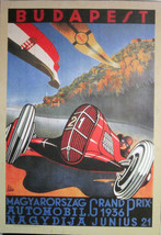 Vintage Automobilia  Budapest Racing Canvas Image (Video) - $300.00