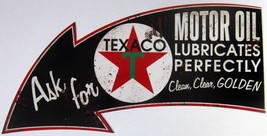 Texaco Black Motor Oil Arrow ( 34&quot; by 14&quot; ) - £98.09 GBP