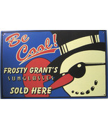 Christmas &quot;Be Cool Frosty Grant&#39;s Sunglasses&quot; Metal Sign - £14.90 GBP