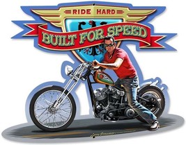Ride Hard-Built For Speed Plasma Cut Metal Sign - £21.29 GBP
