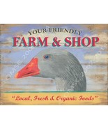 Farm &amp; Shop Country Goose Metal Sign - £15.92 GBP