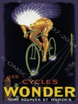 Cycles Wonder Bike Bicycle Cycle Outdoors Sport Cyclist Metal Sign - £18.75 GBP