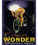 Cycles Wonder Bike Bicycle Cycle Outdoors Sport Cyclist Metal Sign - £19.12 GBP