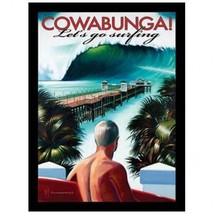 Cowabunga=Lets Go Surfing  Metal Sign - £15.94 GBP