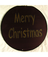 Merry Christmas Holiday Winter Snow Festive Decorative Metal Sign - £12.74 GBP