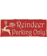 Reindeer Parking Only Christmas Santa Snow Holiday Winter Metal Sign - £13.54 GBP