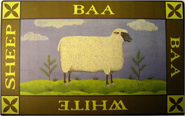 Baa Baa White Sheep Country Primitive Farm Pasture Metal Sign - £15.95 GBP