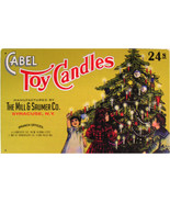 Cabel Toy Candles Christmas Tree Holiday Winter Song Music Metal Sign - £15.94 GBP