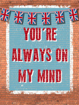 Always on my Mind Humor Vintage Distressed Shabby Chic Decorative Metal Sign - £15.68 GBP