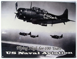 US Naval Aviation Plane Fighter Jet Airplane Metal Sign - $16.95