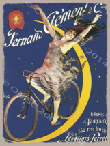 Fernand Clement Co.  Bicycle Advertisement Metal Sign - £18.79 GBP