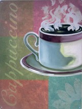 Cappuccino Coffee Metal Sign - $19.95