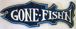 Original Wood &quot;Gone Fishing&quot; Sign - £79.93 GBP