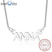 Customized Capital Letter Name Necklace Real 925 Sterling Silver Nameplate Penda - £21.64 GBP