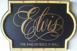 Elvis The King of Rock and Roll Music Pub Wood Sign - £15.71 GBP