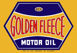Golden Fleece Motor Oil Metal Sign - £77.87 GBP