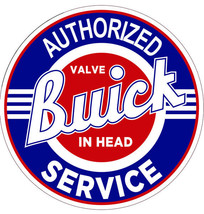 Buick Authorized Service 22&quot; Round Metal Sign ( Red/Blue) - £63.80 GBP