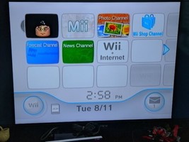 Nintendo Wii Bundle Black Console 2 Controllers 5 Games Sensor All Cables - £108.36 GBP