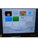 Nintendo Wii Bundle Black Console 2 Controllers 5 Games Sensor All Cables - £106.60 GBP