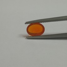 Natural Mexican Fire Opal Oval Cabochon 8X6mm Tangerine Orange Color VS Clarity  - £144.61 GBP