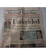 Vintage The Grand Rapids Press MI Bush &amp; Gore Win Undecided Nov 2000 - $5.47 CAD
