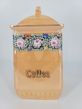 VTG Coffee Jar 8&quot; x4&quot; Gold Pearl Porcelain  Germany Damaged Lid See pict... - £10.64 GBP