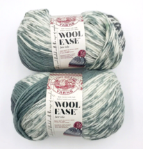 Lion Brand Yarn Wool Ease Fair Isle Medium Grey Gray 2 Skeins - $12.99