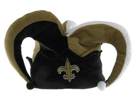 New Orleans Saints Football Fleece Jester Hat Cap Mens Fits All Fun New Warm - £20.59 GBP