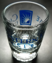 Case Western Reserve University Double Size Clear Glass with Blue Print Logo - £7.07 GBP
