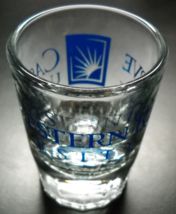 Case Western Reserve University Double Size Clear Glass with Blue Print Logo - £6.93 GBP