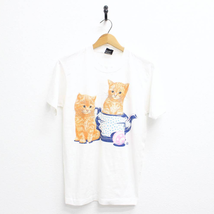 Vintage Kitty Cat Teapot T Shirt Medium - £25.10 GBP