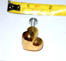 new metal knob handle cabinet pull hardware mini small antique gold heart - $1.97