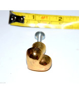 new metal knob handle cabinet pull hardware mini small antique gold heart - £1.56 GBP